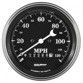 Autometer AU1779 3-3/8" Old Tyme Black 120mph Electronic Speedo
