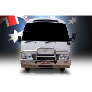 ECB Black Ripple Deluxe 3 Bullbar fits Toyota Coaster 08/07-01/17 B3TO0016SYB