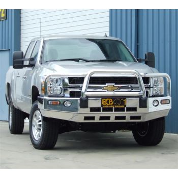 ECB Black Ripple Bullbar with Bumper Lights fits Chevrolet Silverado 2500HD 4X4 2008-2010 BC52SYB