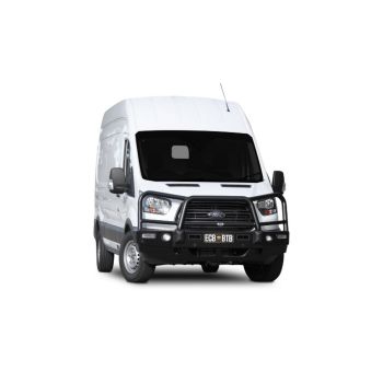 ECB Black Ripple Bullbar with Bumper Lights fits Ford Transit VO 05/18-04/19 BF87SYB
