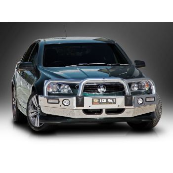 ECB Polished Bullbar with Bumper Lights fits Holden Commodore VF SS 05/13-08/15 BH117SYP