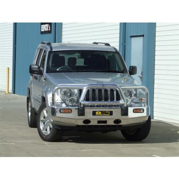 ECB Silver Hammertone Bullbar fits Jeep Cherokee KK 03/08-05/14 BJ54SYZ