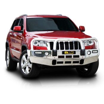 ECB Black Ripple Bullbar with Bumper Lights fits Jeep Grand Cherokee Laredo Ex Overland 02/11-MY13 BJ78SYB