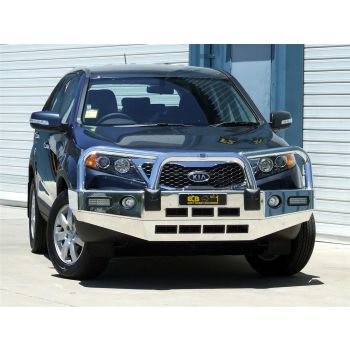 ECB Textura Black Bullbar with Bumper Lights fits Kia Sorento 10/09-09/12 BK48SYM