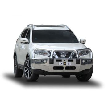 ECB Textura Black Bullbar with Bumper Lights fits Nissan X-Trail T32 Series 2 & 3 02/17-12/21 BN112SYM