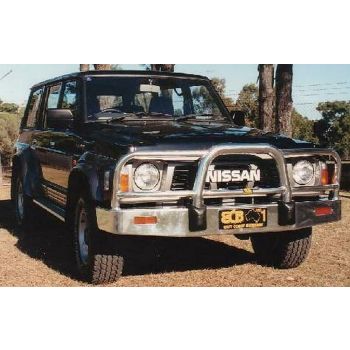 ECB Black Ripple Bullbar fits Nissan Patrol GQ Coil Spring 1991-12/97 BN45B