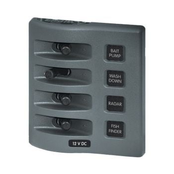 Enerdrive BS-4305B Panel 12VDC WP Switch Panel Gray 4P