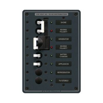 Enerdrive BS-8567B Panel 230VAC 2 x 16A + 4 Position 8A