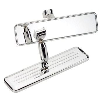 Billet Specialties BS257330 Interior Rear View Mirror Aluminium Ball Milled -Polished Universal Factory Windscreen Mount 9-3/8a W x 2-7/16a H BS257330