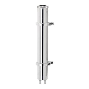 Billet Specialties BS77113 Billet Overflow/Recovery Tank 295mml Smooth Polished Finish with Brackets 2" O.D x 13" H BS77113