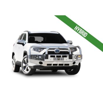 ECB Black Ripple Bullbar with Bumper Lights fits Toyota RAV4 GX 01/19-On BT137SYB