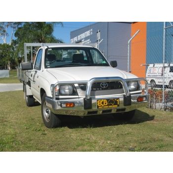 ECB Silver Hammertone Bullbar fits Toyota Hilux 2WD 11/01-02/05 BT80SYZ