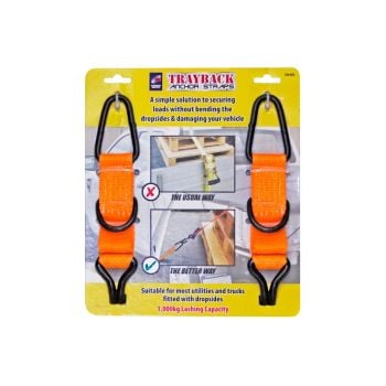 Cargo Mate CMLR02 Strap Load Restraint Tray/Bk 38Mm
