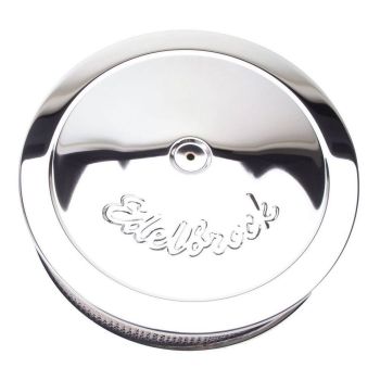 Edelbrock Pro-Flo Chrome Air Cleaner 14" Diameter with 3" Element 3-3/4" Overall Height ED1221