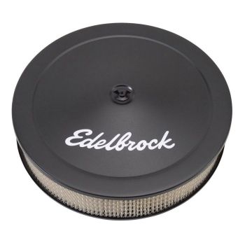 Edelbrock Signature Series Air Cleaner 14" round Air Cleaner with Black powder coat Finish 3-3/4" tall ED1223