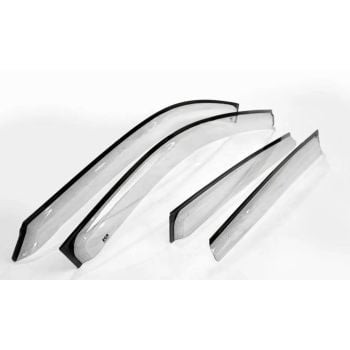 EGR Slimline Weathershields fits Ford PX Ranger RA 22-on Dark Smoke 4pc Set RGR-SLWS
