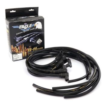 Eagle Leads ELE118005 11mm Eliminator Series III Lead Set Blue Universal V8 Set with STD Cap 90 Distributor & 90 Spark Plug ELE118005
