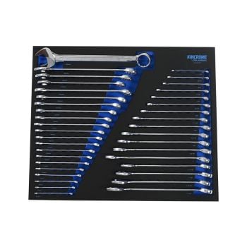 Kincrome TOOL ARMOUR Combination and Jumbo Spanners EVA Tray 38pc EVA815T