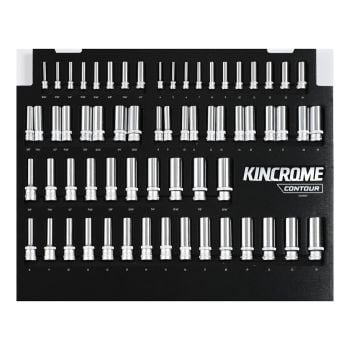 Kincrome CONTOUR LOK-ON Deep Sockets EVA Tray 64pc EVA903T