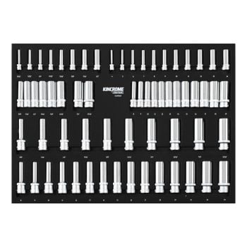 Kincrome CONTOUR LOK-ON Deep Sockets EVA Tray 64pc EVA904T