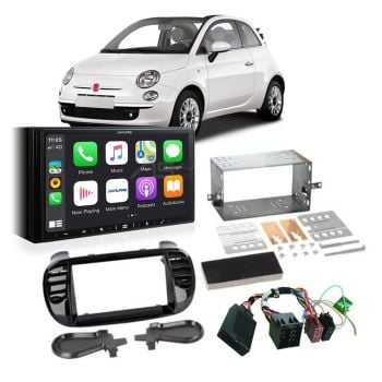 Fiat 500 2008-2014 Carplay Android Auto Head Unit Upgrade Kit