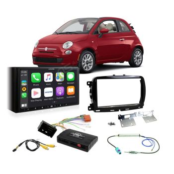 Fiat 500 2015 Apple CarPlay Android Auto Head Unit Upgrade Kit