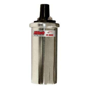 FiTech 99905 Go Spark Oil Filled Round Ignition Coil Chrome