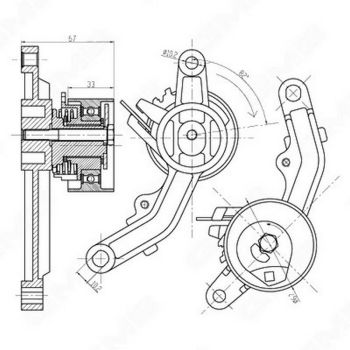 GMB GTB0650 Timing Belt Tensioner Pulley