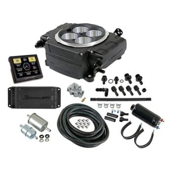 Holley Sniper 2 EFI 4BBL Self Tuning System with PDM and Fuel Pump Kit Black 800 cfm 4 Injector Throttle Body 650 HP N/A HO550-511-3PK