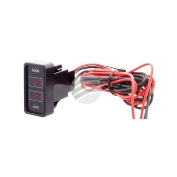 Hulk 4x4 HU6697R-BULK Rectangle Rocker Dual Voltmeter Red LED