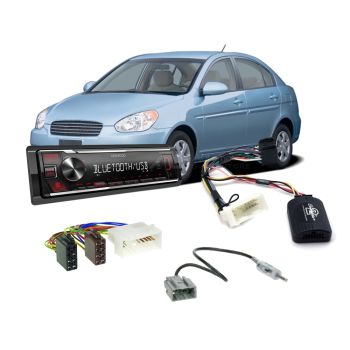 Hyundai Accent MC 2006-2008 Single DIN Head Unit Upgrade Kit