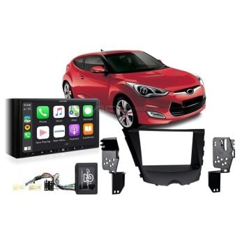 Hyundai Veloster 2011 On Apple CarPlay Android Auto Head Unit Upgrade Kit