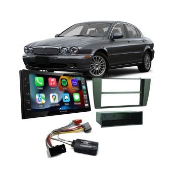 Jaguar X-Type 2001-2008 non-Navigation/Amplified Apple CarPlay Android Auto Head Unit Upgrade Kit