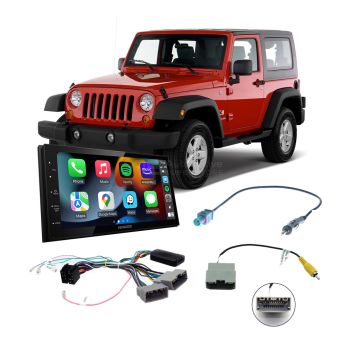 Jeep Wrangler 2007-2015 Apple CarPlay Android Auto Head Unit Upgrade Kit