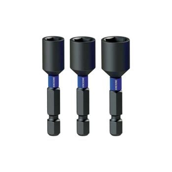Kincrome K21504 Magnetic Nutsetter Impact Bit Mixed Pack 50mm 3 Piece