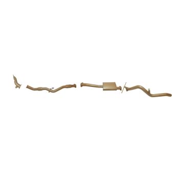 King Brown Single 3" Turbo Back with Cat/Muffler fits Navara D22 3L 02-06 KB9400-XCMX