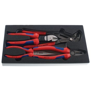 Knipex E58-002001V08 Mixed Plier Foam Tray Set 4 x Tools