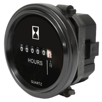 LV Automotive LV1060 Hourmeter Round 6-80V 52mm Black 0 - 99999.9 Hrs