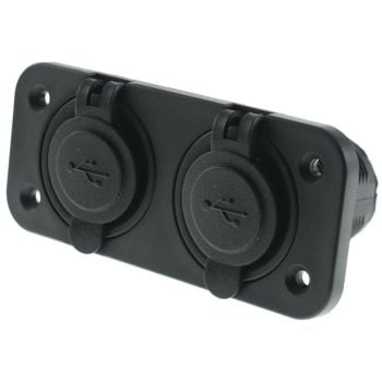 LV Automotive LV1770H DC USB Socket High Output Flush Mount 12/24V 2.1A x 2