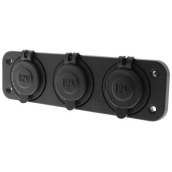 LV Automotive LV1790 DC Triple Accessory Sockets Flush Mount