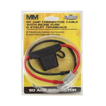 Mean Mother MMAPC4 Connector Cable with Inline Fuse & Eyelet Terminals 50 AMP