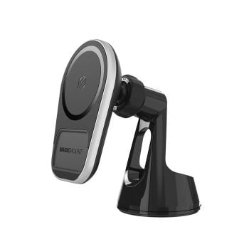 Scosche MPQ5WD-XTSP MagicMount Pro Charge5 Window/Dash MagSafe Compatible Magnetic Wireless Charging Phone Mount