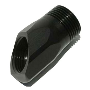 Meziere Inlet Fitting Adapter Black Finish 1" NPT male to 1" NPT female 45 degree angle MZWP1045S