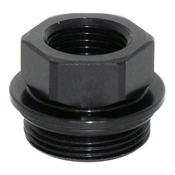 Meziere Port Adapter 15/16-20 3/8" NPT Female Black MZWPM38PS