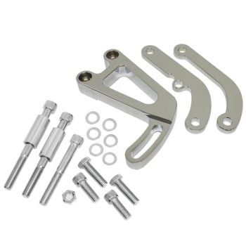 TFI Racing Power Steering Pump Chromed Aluminium Bracket Kit Chevrolet Sm Block Lwp 41312