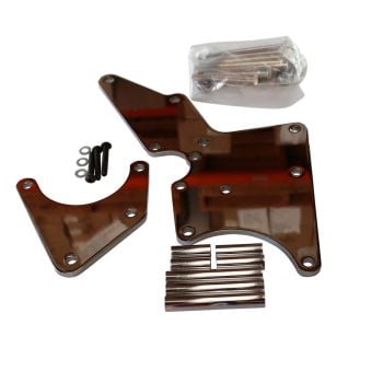 TFI Racing LS Chevrolet Alternator+Type 2 Style Power Steer Relocation Bracket Kit Chrome 66-154