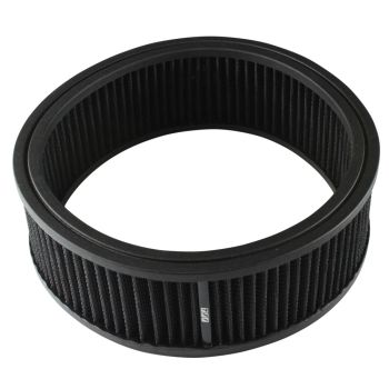 TFI Racing Air Cleaner Filter Element Black 9" Wide 3" Tall Round High Performance Cotton 68-111