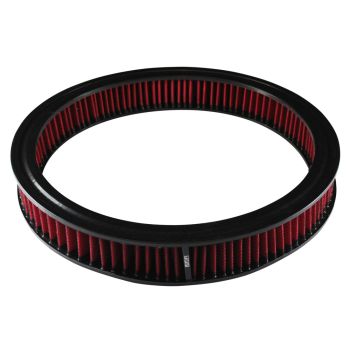 TFI Racing Air Cleaner Filter Element Red 14" Wide 2" Tall Round High Performance Cotton 68-202