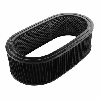 TFI Racing Air Filter Element Black 15"Inch Long 4"Inch Tall Oval High Performance Cotton 68-260