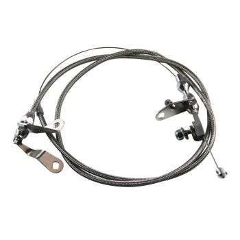 TFI Racing Kickdown Assembly Ford C-4 Braided Stainless Outer with hardware 69-505